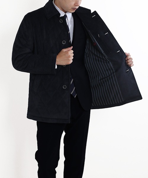 sankyo shokai（サンキョウショウカイ）の「キルティングメンズコート ビジネス（その他アウター・メンズ・ダークブラウン/グレー/ネイビー・L/LL/M）」の11枚目の写真