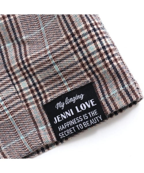 JENNI love（ジェニィラブ）の「起毛チェックビスチェ＆ロンTセット（Tシャツ/カットソー・キッズ・ベージュ/ブラウン/ブラック・130cm/140cm/150cm/160cm）」の12枚目の写真