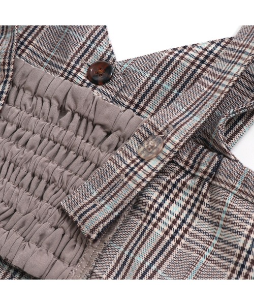 JENNI love（ジェニィラブ）の「起毛チェックビスチェ＆ロンTセット（Tシャツ/カットソー・キッズ・ベージュ/ブラウン/ブラック・130cm/140cm/150cm/160cm）」の13枚目の写真
