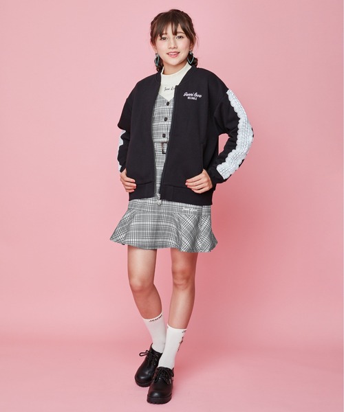 JENNI love（ジェニィラブ）の「起毛チェックビスチェ＆ロンTセット（Tシャツ/カットソー・キッズ・ベージュ/ブラウン/ブラック・130cm/140cm/150cm/160cm）」の20枚目の写真