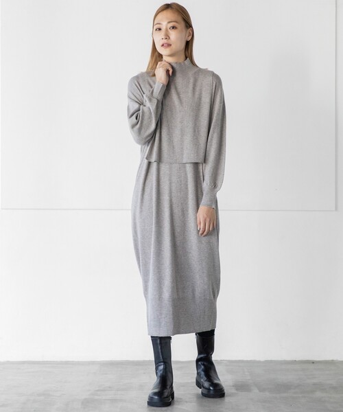 ENFOLD ラインワイドプルオーバーニット エンフォルド ENFOLD 2022AW ラインワイドプルオーバー LINE WIDE