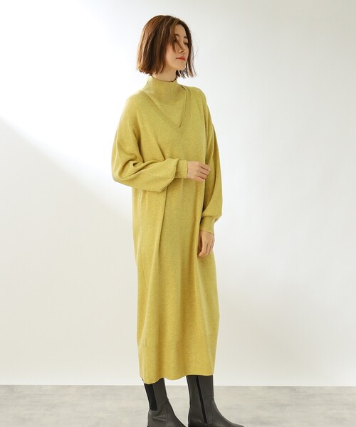 THE SHOP TK (ザ ショップ ティーケー )の「◆【洗える/2点セット/ウール混】レイヤードニットワンピース(ワンピース・レディース・グレー/イエロー/ブラック・12)」の17枚目の写真