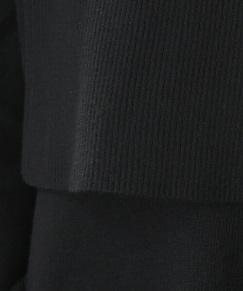 THE SHOP TK (ザ ショップ ティーケー )の「◆【洗える/2点セット/ウール混】レイヤードニットワンピース(ワンピース・レディース・グレー/イエロー/ブラック・12)」の5枚目の写真