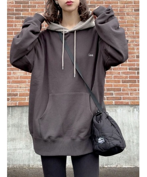 Lee(リー)の「【Lee】バイカラーパーカー(パーカー・メンズ・ブラック・M/XL/L)」の12枚目の写真