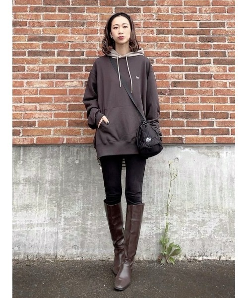 Lee(リー)の「【Lee】バイカラーパーカー(パーカー・メンズ・ブラック・M/XL/L)」の9枚目の写真