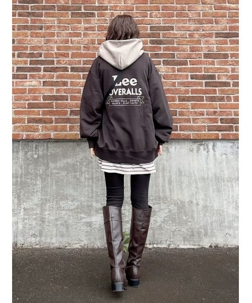 Lee(リー)の「【Lee】バイカラーパーカー(パーカー・メンズ・ブラック・M/XL/L)」の10枚目の写真