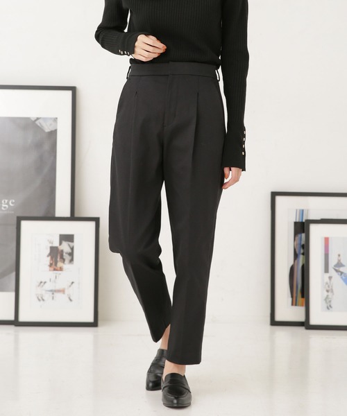 NANO universe（ナノユニバース）の「LB.04/裏起毛素材 センタープレスパンツ（スラックス・レディース・ブラック/ホワイト/ベージュ/マスタード・FREE）」の11枚目の写真