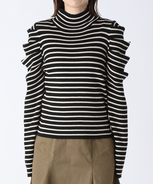 Heather(ヘザー)の「パワショルニットプルオーバー 175265(ニット/セーター・レディース・ホワイト/ブラック/ブラウン・FREE)」の11枚目の写真