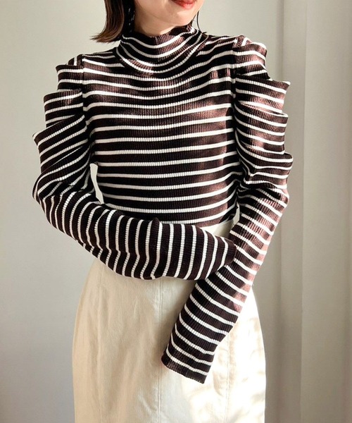 Heather(ヘザー)の「パワショルニットプルオーバー 175265(ニット/セーター・レディース・ホワイト/ブラック/ブラウン・FREE)」の13枚目の写真