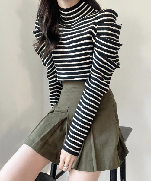 Heather(ヘザー)の「パワショルニットプルオーバー 175265(ニット/セーター・レディース・ホワイト/ブラック/ブラウン・FREE)」の21枚目の写真