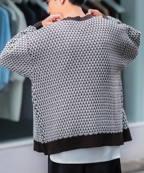 improves（インプローブス）の「ジャガード バルーンスリーブ シャギーニット カーディガン（カーディガン/ボレロ・メンズ・ブラック/ネイビー/グリーン・MEDIUM/LARGE）」の19枚目の写真