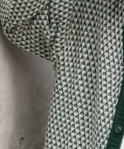 improves（インプローブス）の「ジャガード バルーンスリーブ シャギーニット カーディガン（カーディガン/ボレロ・メンズ・ブラック/ネイビー/グリーン・MEDIUM/LARGE）」の13枚目の写真