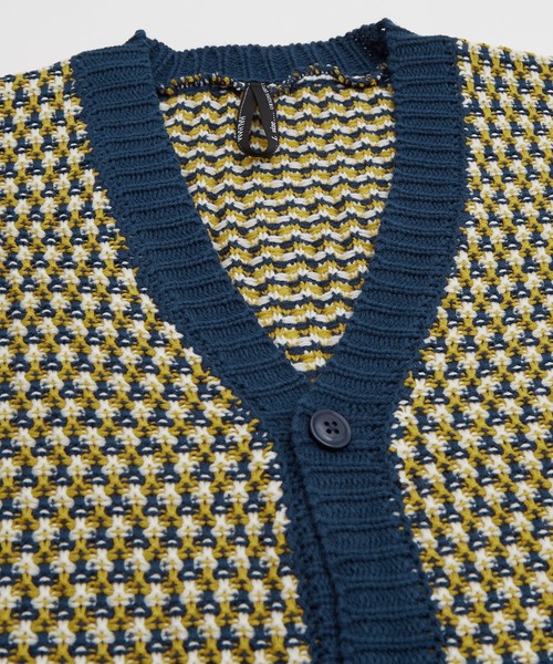 improves（インプローブス）の「ジャガード バルーンスリーブ シャギーニット カーディガン（カーディガン/ボレロ・メンズ・ブラック/ネイビー/グリーン・MEDIUM/LARGE）」の7枚目の写真