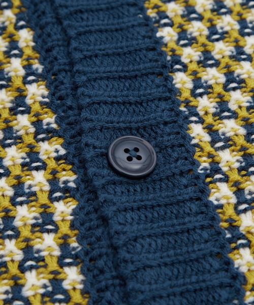 improves（インプローブス）の「ジャガード バルーンスリーブ シャギーニット カーディガン（カーディガン/ボレロ・メンズ・ブラック/ネイビー/グリーン・MEDIUM/LARGE）」の6枚目の写真