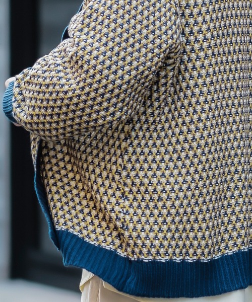 improves（インプローブス）の「ジャガード バルーンスリーブ シャギーニット カーディガン（カーディガン/ボレロ・メンズ・ブラック/ネイビー/グリーン・MEDIUM/LARGE）」の8枚目の写真