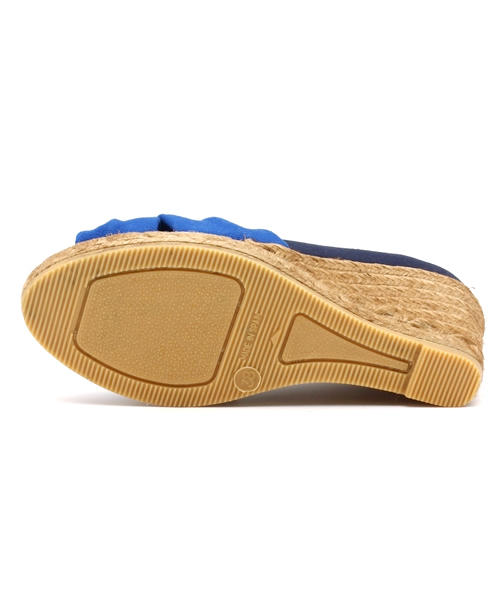 GAIMO（ガイモ）の「◇GAIMO コンビオープントゥウエッジ（パンプス・レディース・ベージュ/ネイビー・36/37/38/35）」の4枚目の写真