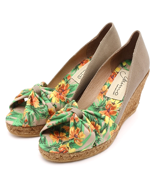 GAIMO（ガイモ）の「◇GAIMO コンビオープントゥウエッジ（パンプス・レディース・ベージュ/ネイビー・36/37/38/35）」の13枚目の写真