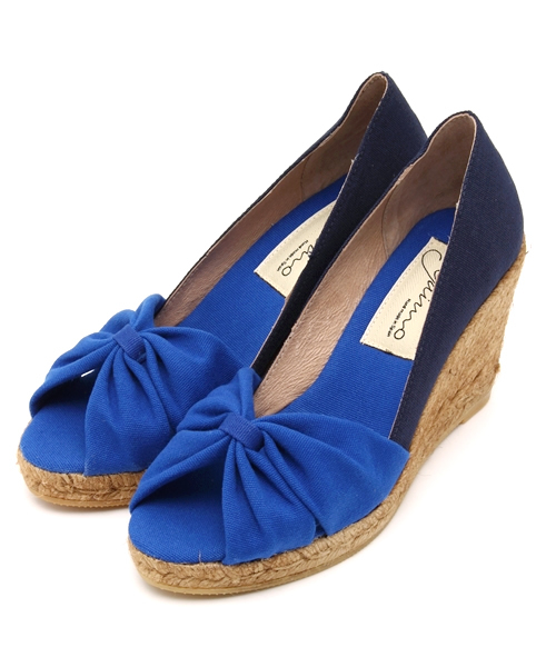 GAIMO（ガイモ）の「◇GAIMO コンビオープントゥウエッジ（パンプス・レディース・ベージュ/ネイビー・36/37/38/35）」の11枚目の写真