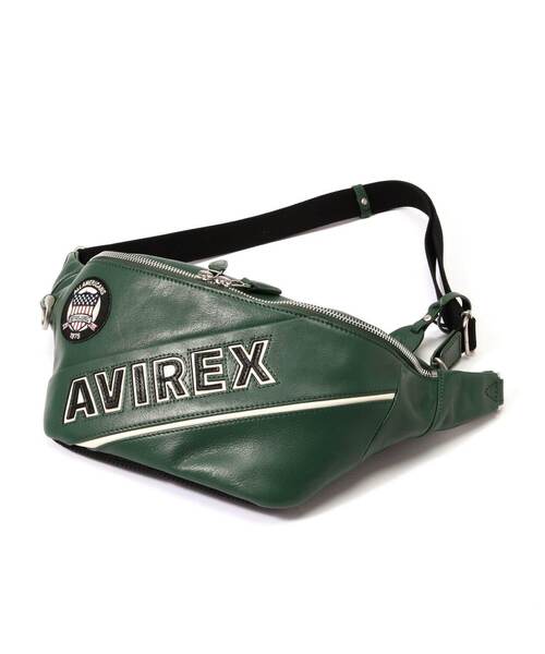AVIREX（アヴィレックス）の「VARSITY LEATHER BODY BAG/ バーシティー