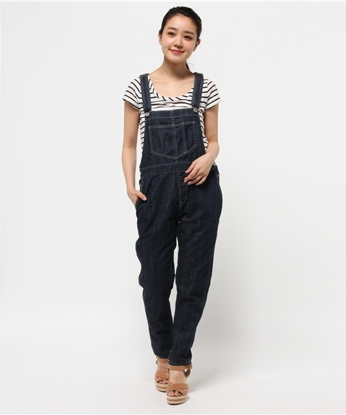 CIAOPANIC TYPY(チャオパニックティピー)の「デニムサロペットパンツ(サロペット/オーバーオール・レディース・ブルー/ネイビー・MEDIUM/SMALL)」の3枚目の写真
