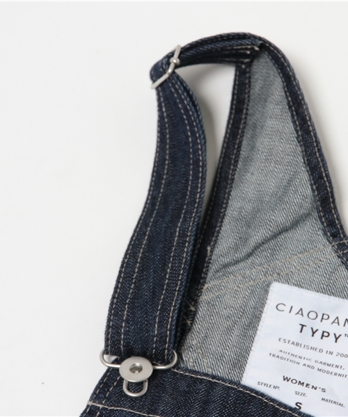 CIAOPANIC TYPY(チャオパニックティピー)の「デニムサロペットパンツ(サロペット/オーバーオール・レディース・ブルー/ネイビー・MEDIUM/SMALL)」の8枚目の写真
