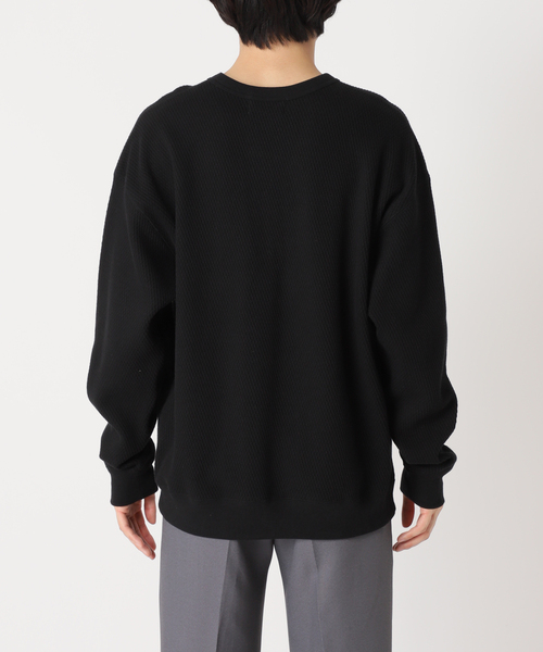 【FOLL / フォル】 ソフトタッチ ヘビーワッフル クルーネック FOLL / フォル】ソフトタッチヘビーワッフルクルーネック