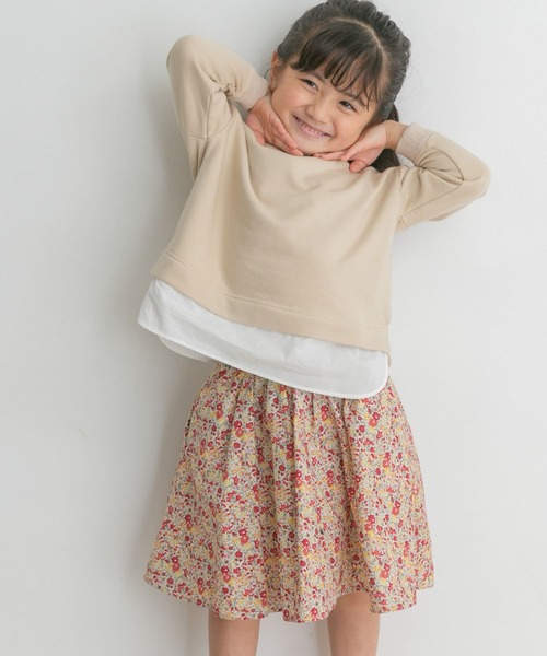 URBAN RESEARCH DOORS（アーバンリサーチドアーズ）の「花柄インナーパンツ付スカート(KIDS)（スカート・キッズ・ブルー/レッド・105/120/135）」の2枚目の写真