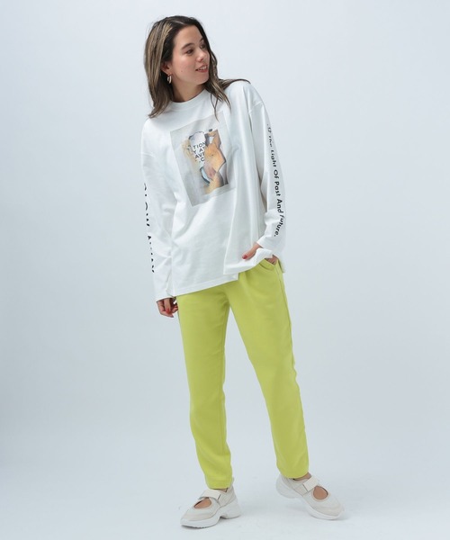 BAYFLOW（ベイフロー）の「プリントフォトロンＴ（Tシャツ/カットソー・レディース・ホワイト/チャコールグレー/オフホワイト・FREE）」の10枚目の写真