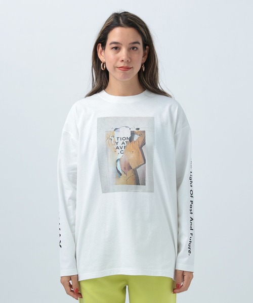 BAYFLOW（ベイフロー）の「プリントフォトロンＴ（Tシャツ/カットソー・レディース・ホワイト/チャコールグレー/オフホワイト・FREE）」の17枚目の写真