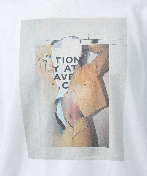 BAYFLOW（ベイフロー）の「プリントフォトロンＴ（Tシャツ/カットソー・レディース・ホワイト/チャコールグレー/オフホワイト・FREE）」の4枚目の写真