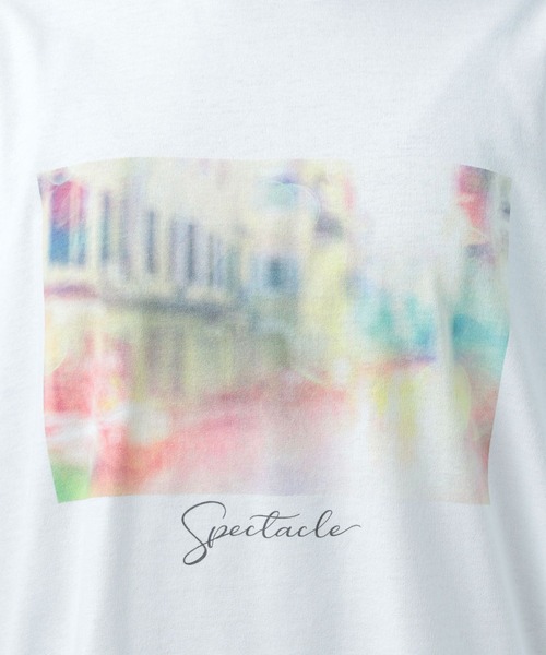 BAYFLOW（ベイフロー）の「プリントフォトロンＴ（Tシャツ/カットソー・レディース・ホワイト/チャコールグレー/オフホワイト・FREE）」の6枚目の写真