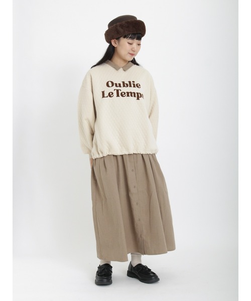 Samansa Mos2（サマンサ モスモス）の「【リサイクルヤーン】柄アソートシャツワンピース（シャツワンピース・レディース・ブラック/グリーン/レッド/ベージュ/パープル/モカ・ﾌﾘ-）」の8枚目の写真