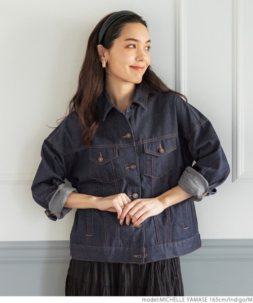 coca(coca)(コカ)の「ノンウォッシュデニムジャケット(デニムジャケット・レディース・インディゴブルー・M/L)」の6枚目の写真