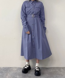 ギャザースリーブワンピース