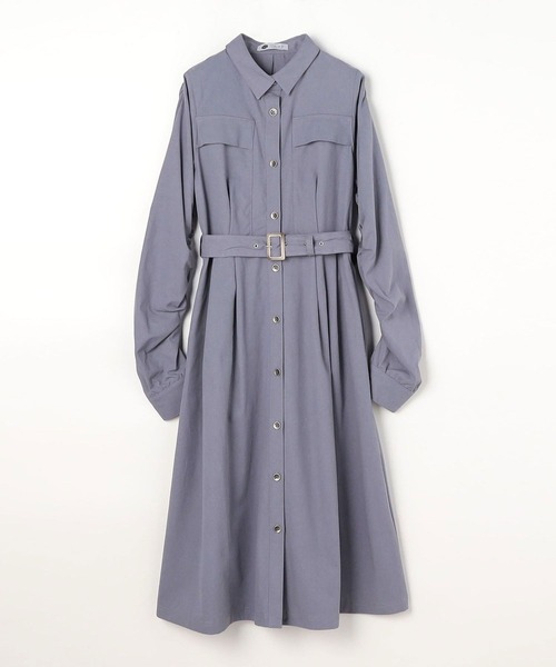 179/WG（イチナナキュウダブルジー）の「ギャザースリーブワンピース（ワンピース・レディース・ベージュ/グリーン/ブルー・MEDIUM）」の6枚目の写真