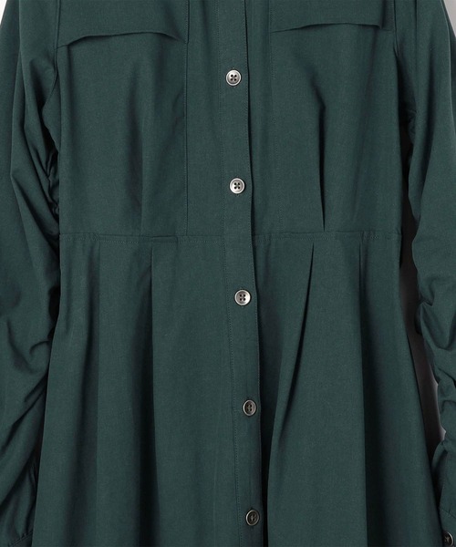 179/WG（イチナナキュウダブルジー）の「ギャザースリーブワンピース（ワンピース・レディース・ベージュ/グリーン/ブルー・MEDIUM）」の14枚目の写真