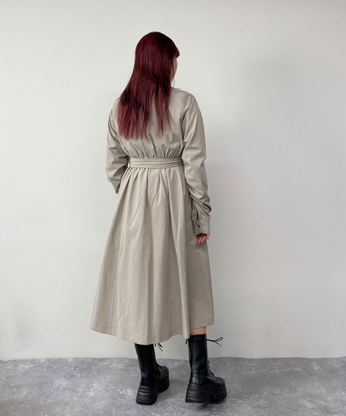 179/WG（イチナナキュウダブルジー）の「ギャザースリーブワンピース（ワンピース・レディース・ベージュ/グリーン/ブルー・MEDIUM）」の22枚目の写真