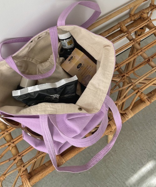 marjour（マージュール）の「2HANDLE TOTE BAG（トートバッグ・レディース・ライラック・FREE）」の3枚目の写真