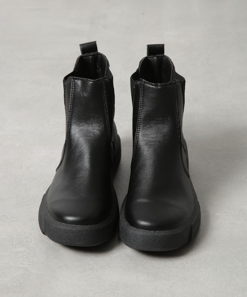 MAISON BREEZE(メゾンブリーズ)の「【MAISON BREEZE】チェルシーサイドゴアブーツ ショートブーツ KNF(ブーツ・レディース・ブラック/ブラウン・36/37/38)」の4枚目の写真