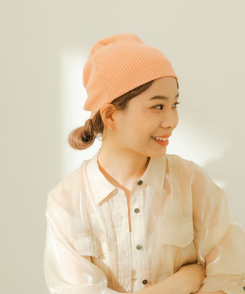 SMELLY（スメリー）の「リブニットビーニー（ニットキャップ/ビーニー・レディース・アイボリー/ブラック/チャコールグレー/ブルー系その他/オレンジ系その他・-/FREE）」の6枚目の写真