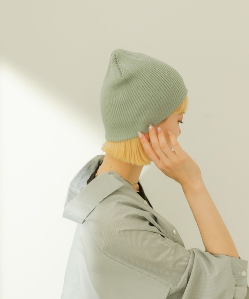 SMELLY（スメリー）の「リブニットビーニー（ニットキャップ/ビーニー・レディース・アイボリー/ブラック/チャコールグレー/ブルー系その他/オレンジ系その他・-/FREE）」の8枚目の写真
