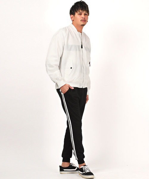 LUXSTYLE(ラグスタイル)の「ヘビーツイル裏タフタMA-1(MA-1・メンズ・ブラック/ホワイト/カーキ・L/XL/M)」の7枚目の写真