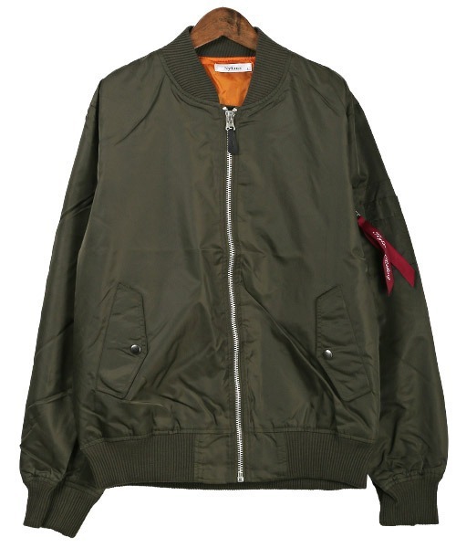LUXSTYLE(ラグスタイル)の「ヘビーツイル裏タフタMA-1(MA-1・メンズ・ブラック/ホワイト/カーキ・L/XL/M)」の9枚目の写真