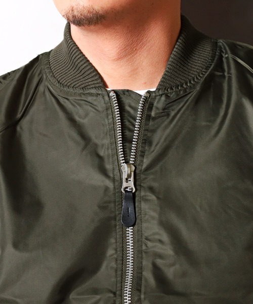 LUXSTYLE(ラグスタイル)の「ヘビーツイル裏タフタMA-1(MA-1・メンズ・ブラック/ホワイト/カーキ・L/XL/M)」の12枚目の写真