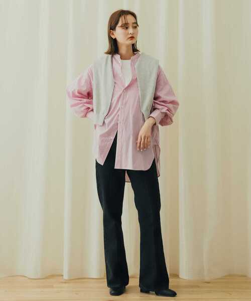 SENSE OF PLACE by URBAN RESEARCH（センスオブプレイスバイアーバンリサーチ）の「カラーコクーンスリーブシャツ（シャツ/ブラウス・レディース・オフホワイト/その他2/ブルー系その他/その他1/パープル系その他・ONE）」の20枚目の写真