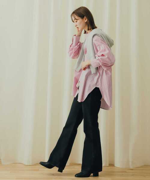 SENSE OF PLACE by URBAN RESEARCH（センスオブプレイスバイアーバンリサーチ）の「カラーコクーンスリーブシャツ（シャツ/ブラウス・レディース・オフホワイト/その他2/ブルー系その他/その他1/パープル系その他・ONE）」の21枚目の写真