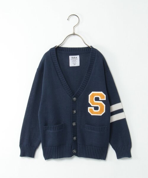 ikka（イッカ）の「カレッジニットカーディガン（120~160cm）（カーディガン/ボレロ・キッズ・ネイビー・120/150/140/160/130）」の10枚目の写真
