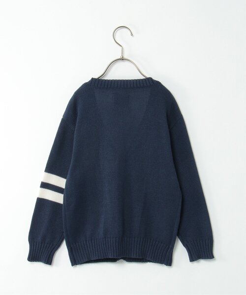 ikka（イッカ）の「カレッジニットカーディガン（120~160cm）（カーディガン/ボレロ・キッズ・ネイビー・120/150/140/160/130）」の5枚目の写真