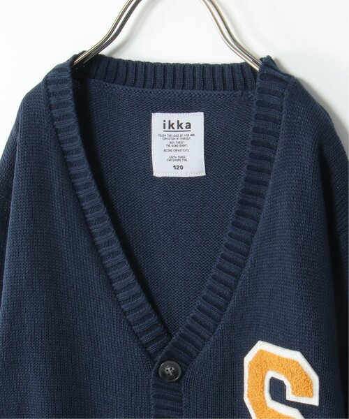 ikka（イッカ）の「カレッジニットカーディガン（120~160cm）（カーディガン/ボレロ・キッズ・ネイビー・120/150/140/160/130）」の6枚目の写真