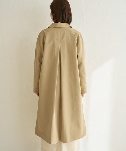 LBC（エルビーシー）の「【洗えるコート】ナイロンワッシャーステンカラーコート（ピーコート・レディース・ミント/ベージュ/グレー・M/L）」の12枚目の写真